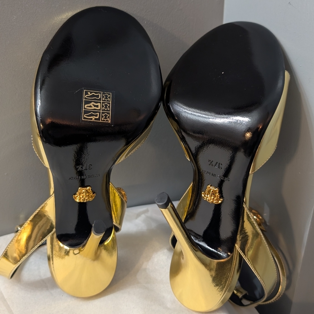 Versace Gold Heels - Picture 6 of 11